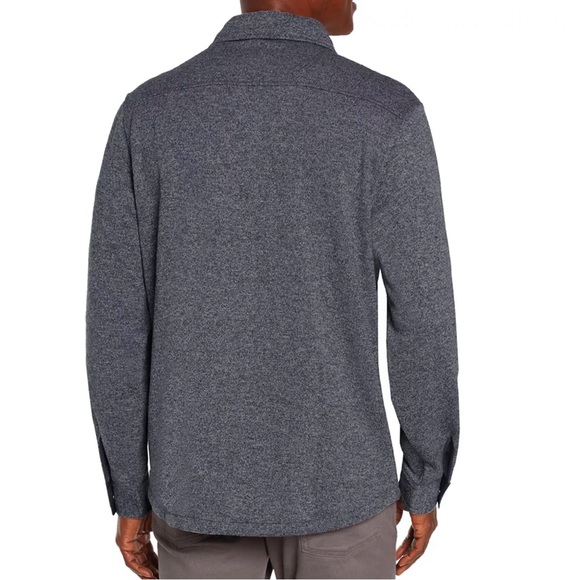 Eddie Bauer Men's Sweater Fleece Shirt Jacket - Heather Ebony - Picture 2 of 3